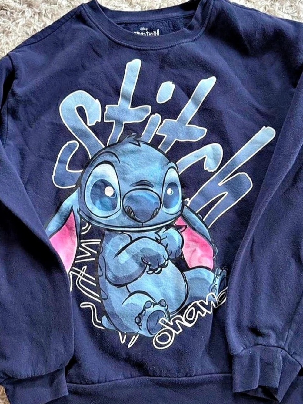 Disney Stitch women’s  Medium Sweatshirt Blue